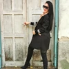 Kép 2/3 - SHARON fekete fashion kabát