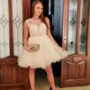 Kép 4/4 - BEIGE akciós  tüll alkalmi ruha