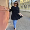 Kép 1/3 - TIA fekete  plus size ingtunika/ruha