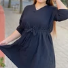 Kép 2/3 - TIA fekete  plus size ingtunika/ruha