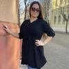 Kép 3/3 - TIA fekete  plus size ingtunika/ruha