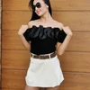 Kép 2/4 - GIGI beige  szoknya/short övvel
