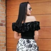 Kép 3/3 - LANA fekete pamut top
