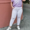 Kép 2/3 - FEHÉR plus size akciós farmernadrág