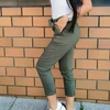 Kép 2/4 - STELLA megkötős khaki nadrág