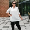 Kép 2/2 - FEHÉR plus size tunika övvel
