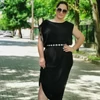 Kép 1/4 - RENY fekete  plus size ruha