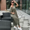 Kép 5/5 - KHAKI midi pamut ruha