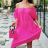 Kép 2/4 - MASNIS pink nyári ruha