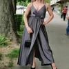 Kép 4/4 - GREY pántos maxi ruha