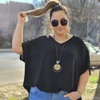 Kép 4/4 - BEST plus size  akciós fekete tunika