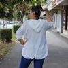 Kép 2/2 - VIA plus size fehér kapucnis tunika