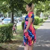 Kép 3/4 - LIA mintás nagyméretű hideg selyem ruha