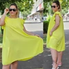 Kép 1/3 - GINA sárga plus size ruha