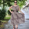 Kép 1/3 - PLUS SIZE AKCIÓS leopárd mintás maxi ruha