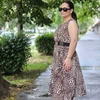 Kép 2/3 - PLUS SIZE AKCIÓS leopárd mintás maxi ruha