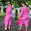 Kép 2/2 - EXTRA méretű plus size  akciós maxi ruha/pink