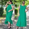 Kép 1/2 - PLUS SIZE ujjatlan nyári ruha/zöld