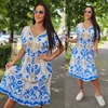 Kép 1/2 - SUMMER nyári ruha/királykék mintás
