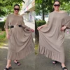 Kép 2/2 - EXTRA méretű maxi ruha/beige