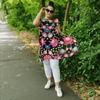 Kép 3/3 - MILA  akciós kalocsai mintás plus size ruha