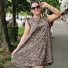 Kép 1/3 - CLEO leopárd mintás plus size ruha