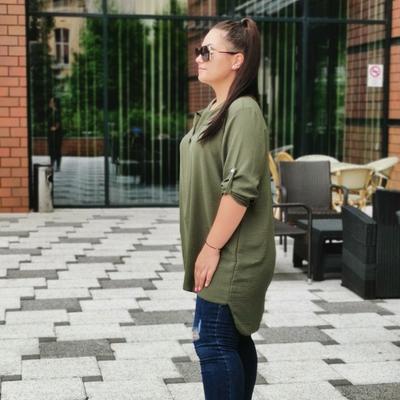 KHAKI plus size tunika övvel