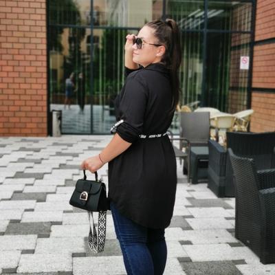 FEKETE plus size tunika