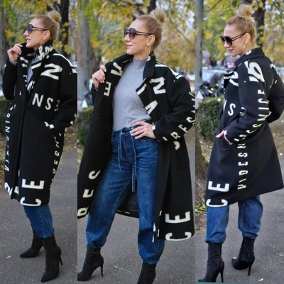 AKCIÓS oversize kabát/fekete AKCIÓS oversize kabát/fekete