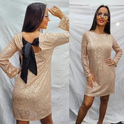 MASNIS akciós  alkalmi ruha/beige