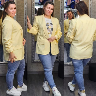 SUZY plus size/ L-XL blézer/vanilia