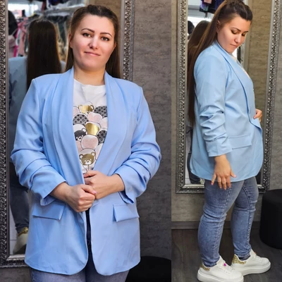 SUZY plus size/ L-XL blézer/babakék