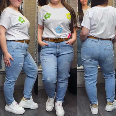 SUZY nagyméretű mom fitt farmer/L-4XL