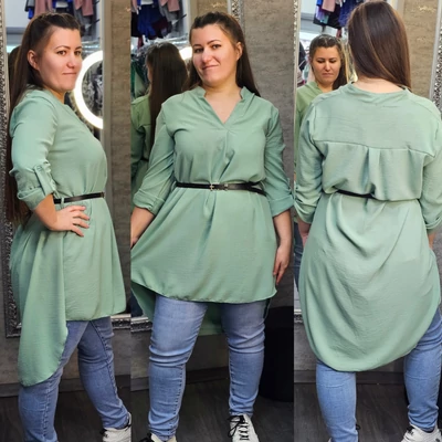 PLUS SIZE tunika övvel/menta
