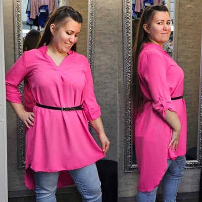 PLUS SIZE tunika övvel/pink