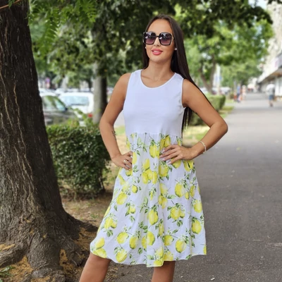 LEMON AKCIÓS  pamut-len nyári ruha