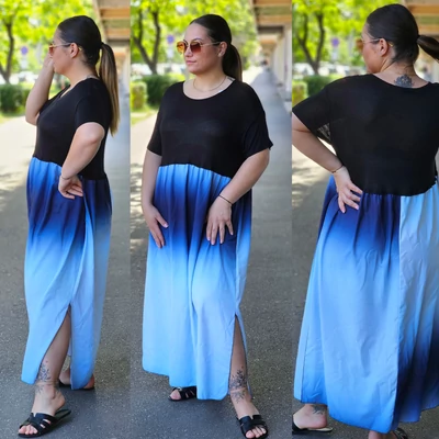 OMBRE nagyméretű maxi ruha