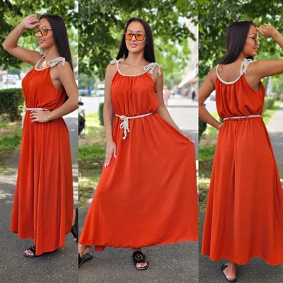 CLEOPATRA kánikula ruha/terrakotta
