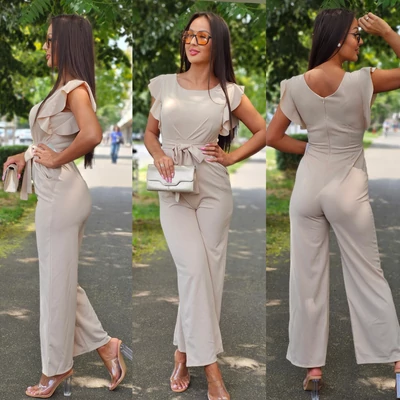 BARBY megkötős overall/beige