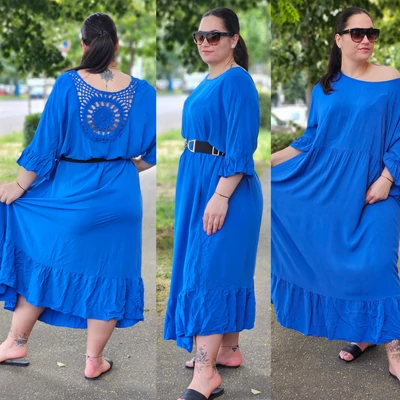 EXTRA méretű nyári ruha/plus size/királykék