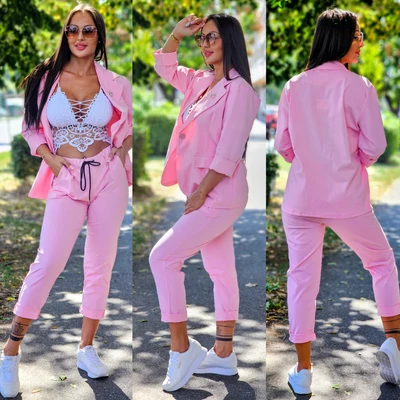 BARBY blézer és nadrág szett/ rose