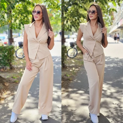 PRÉMIUM mellény és nadrág szett/beige