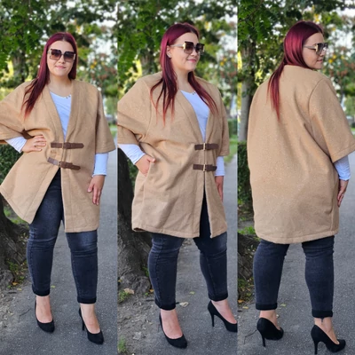 PLUS SIZE akciós szövet kabát/ bolero/beige PLUS SIZE akciós szövet kabát/ bolero/beige