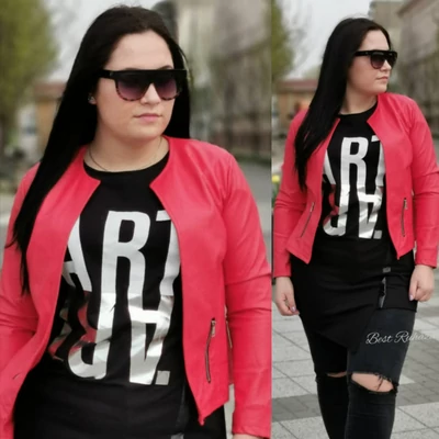 ALÍZ plus size műbőr kabátka