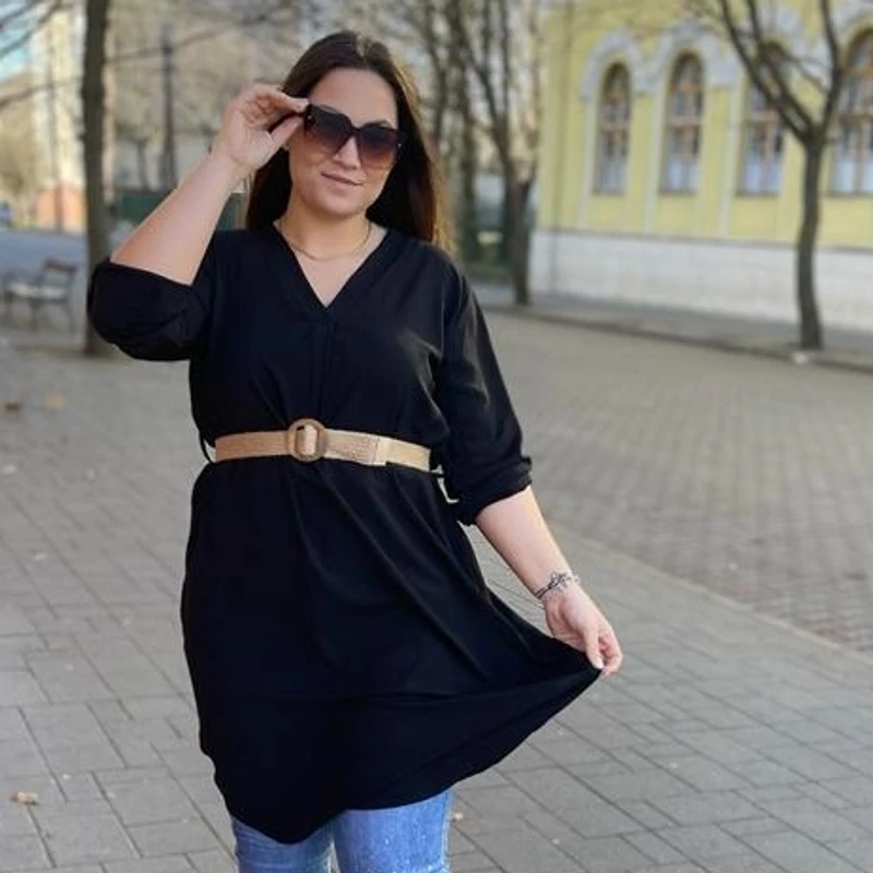 FEKETE plus size tunika