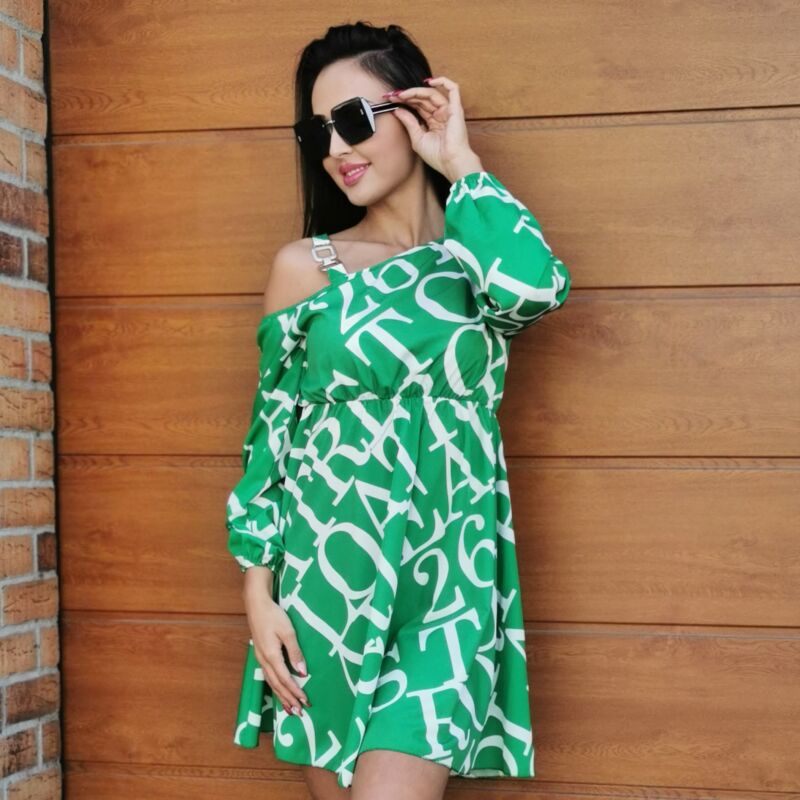 BEST zöld mintás ruha