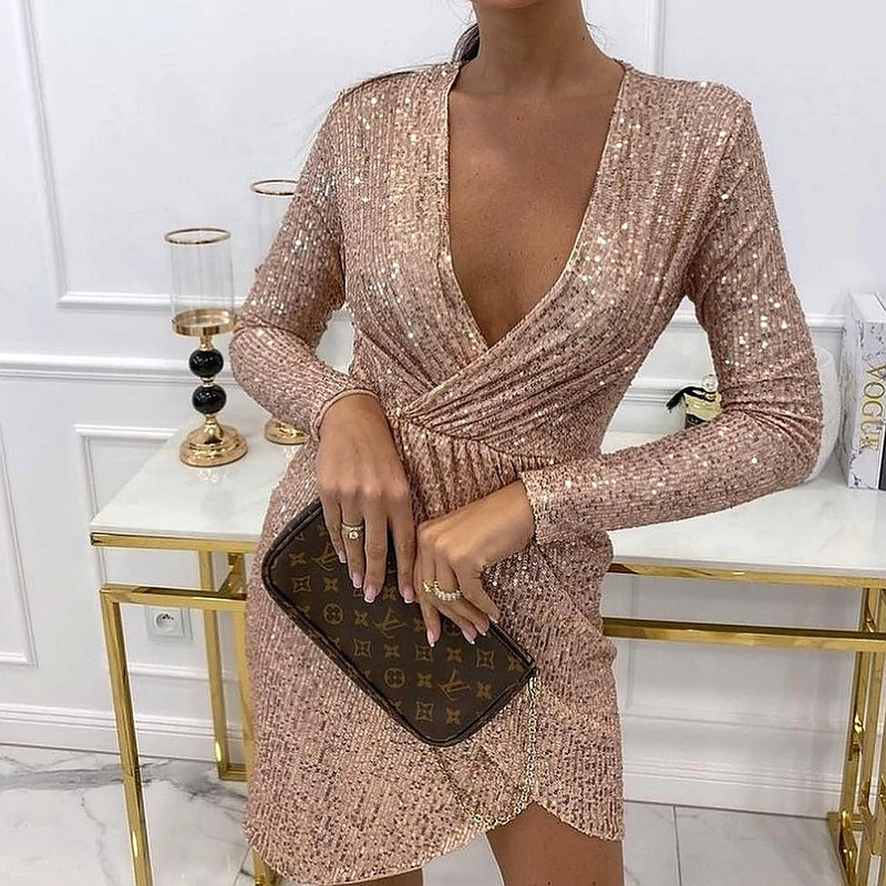 HOLLY  beige strasszos alkalmi ruha