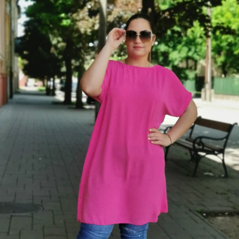 RENY PINK  plus size tunika