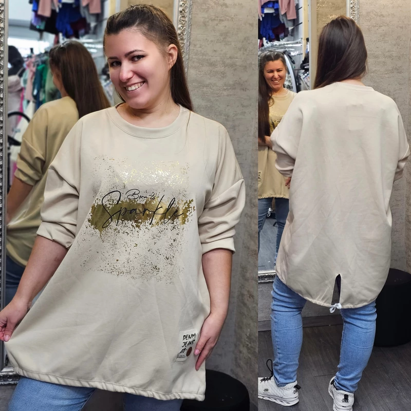 PRÉMIUM plus size tunika/beige