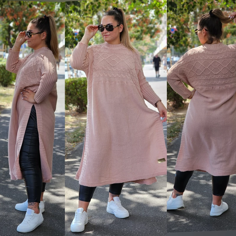 MAERY plus size kötött tunika